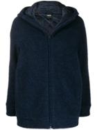 Aspesi Knitted Hooded Jacket - Blue