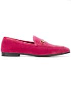 Gucci Princetown Velvet Loafers - Pink