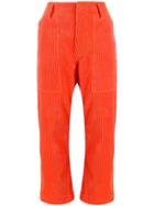 Sofie D'hoore Cropped-length Ribbed Trousers - Orange