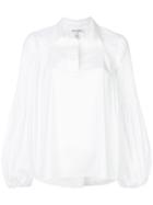 Oscar De La Renta Billow Sleeve Shirt - White