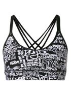 Dkny Logo Sports Bra Top - Black