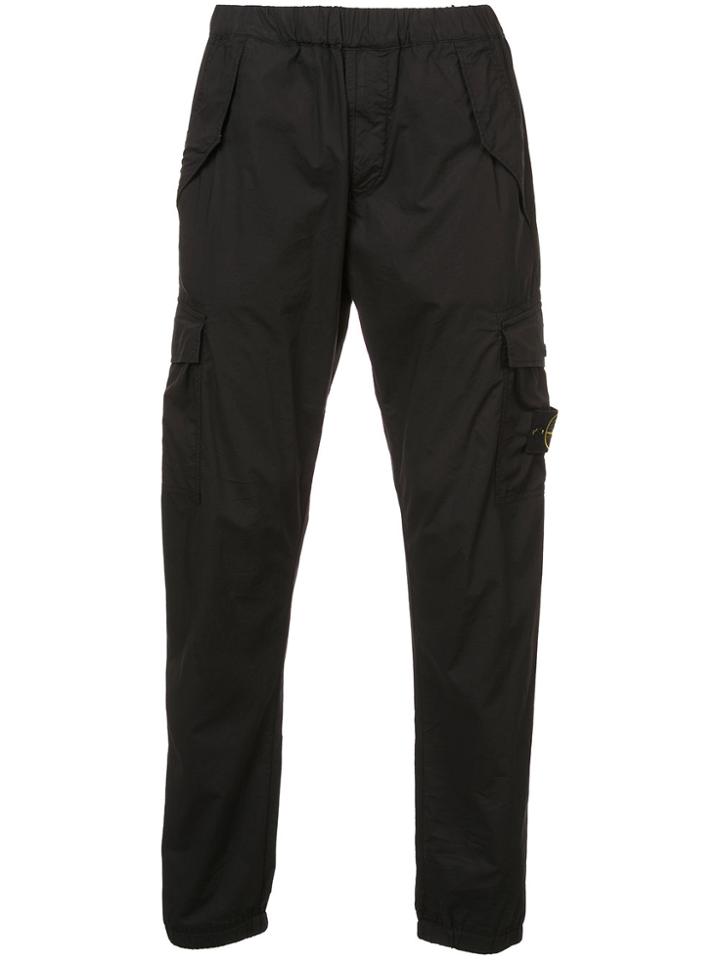 Stone Island Straight Leg Track Trousers - Black