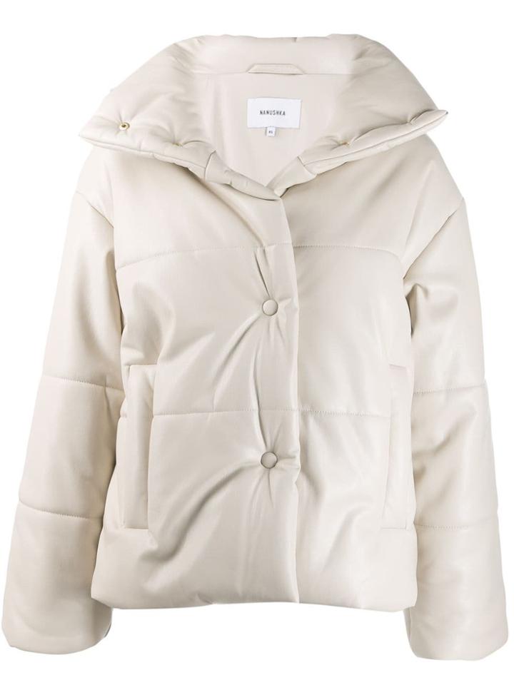 Nanushka Short Puffer Jacket - Neutrals