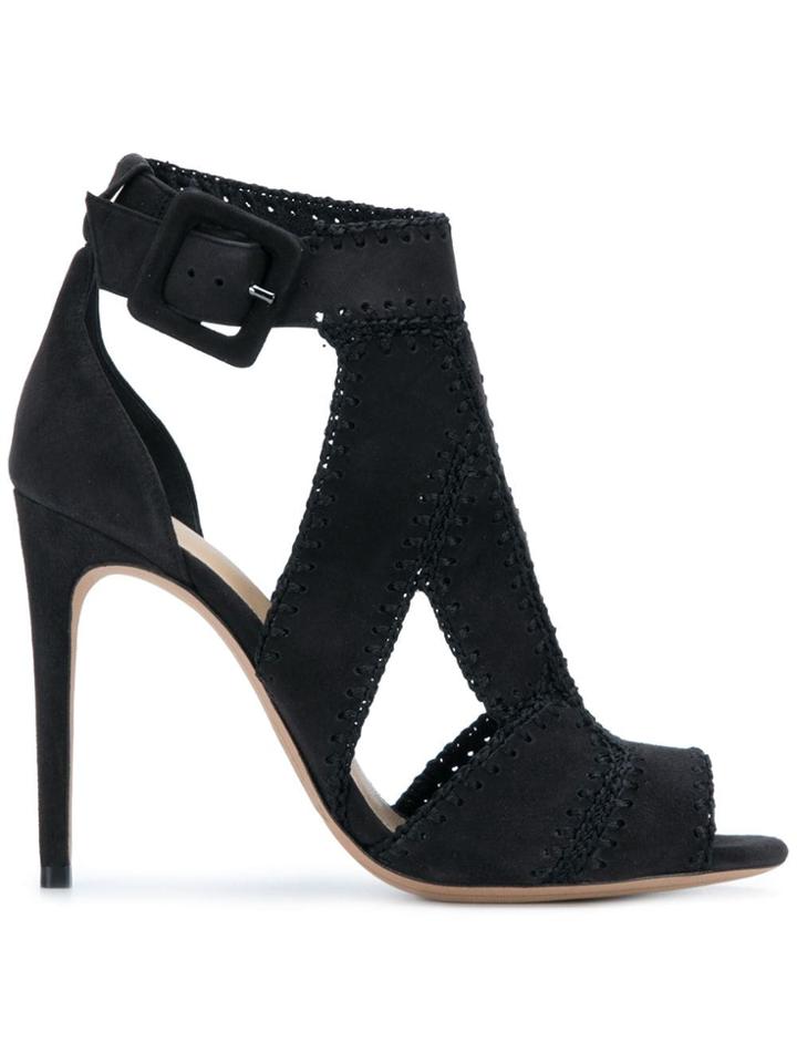 Alexandre Birman Stitched Open-toe Sandals - Black