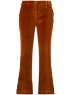 Pt01 Cropped Flared Trousers - Brown