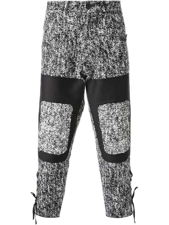 Aganovich Marled Patch Trousers, Men's, Size: 48, Black, Acrylic/polyester/wool/other Fibres