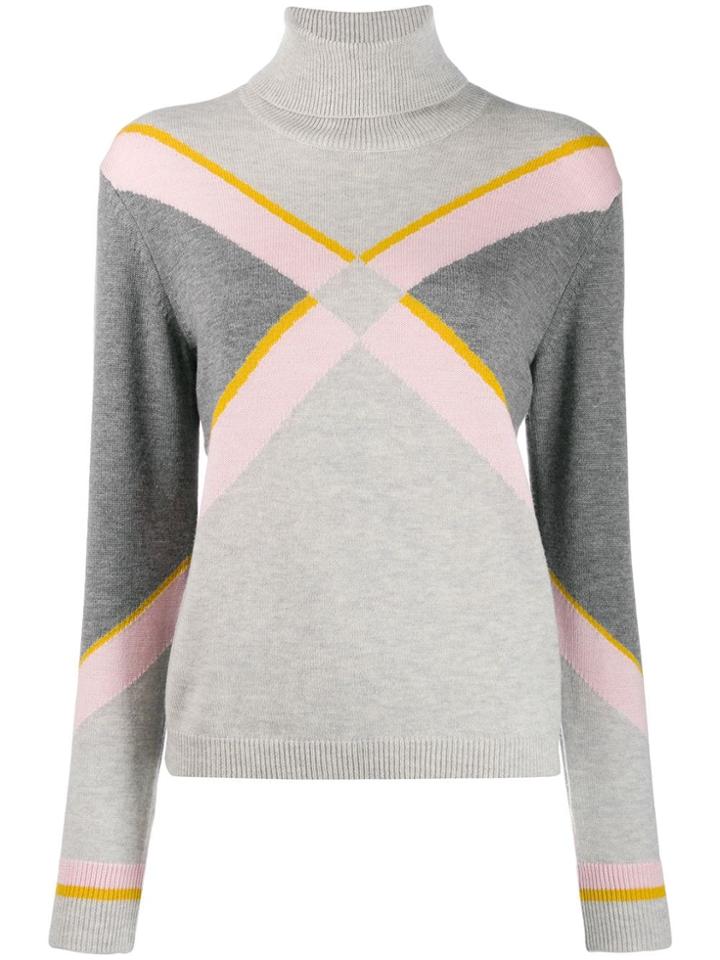 Escada Sport Intarsia Knit Jumper - Grey