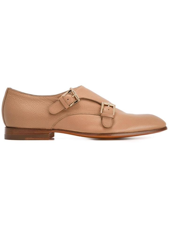 Santoni Classic Monk Shoes - Nude & Neutrals