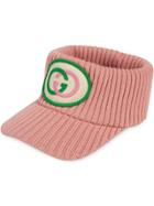 Gucci Logo Knitted Visor - Pink