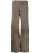 A.n.g.e.l.o. Vintage Cult 1990s Textured Wide-legged Trousers - Grey