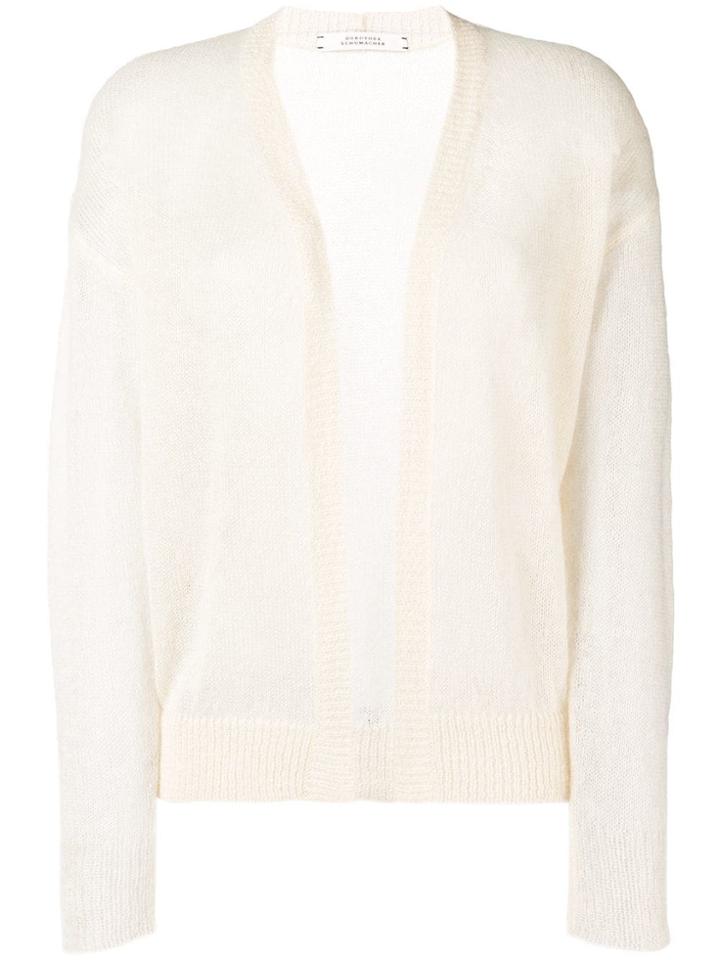 Dorothee Schumacher Semi-sheer Fuzzy Cardigan - Neutrals
