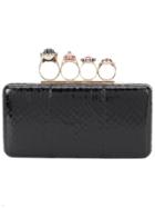 Alexander Mcqueen Knuckle Case Clutch - Black