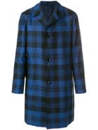 Mp Massimo Piombo Tailored Plaid Coat - Black