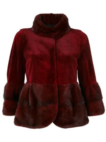 Cara Mila Bella Fur Jacket - Red