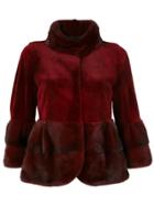 Cara Mila Bella Fur Jacket - Red