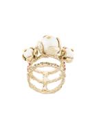 Koché Three Flowers Ring - Metallic