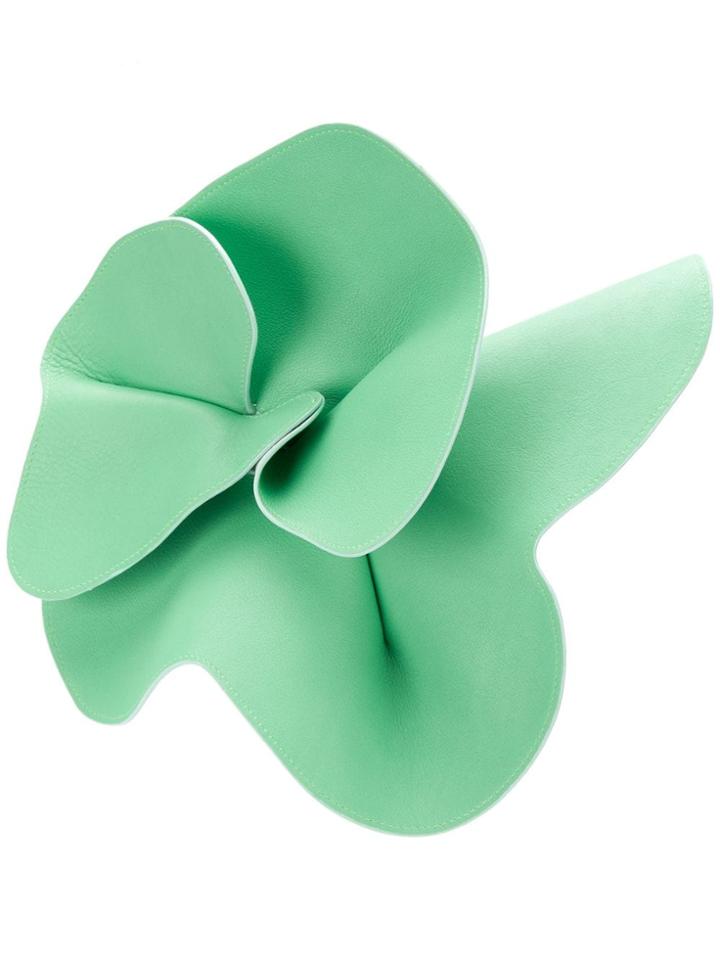 Delpozo Dramatic Flower Belt - Green