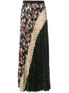 P.a.r.o.s.h. Floral And Polka Dotted Pleated Skirt - Multicolour