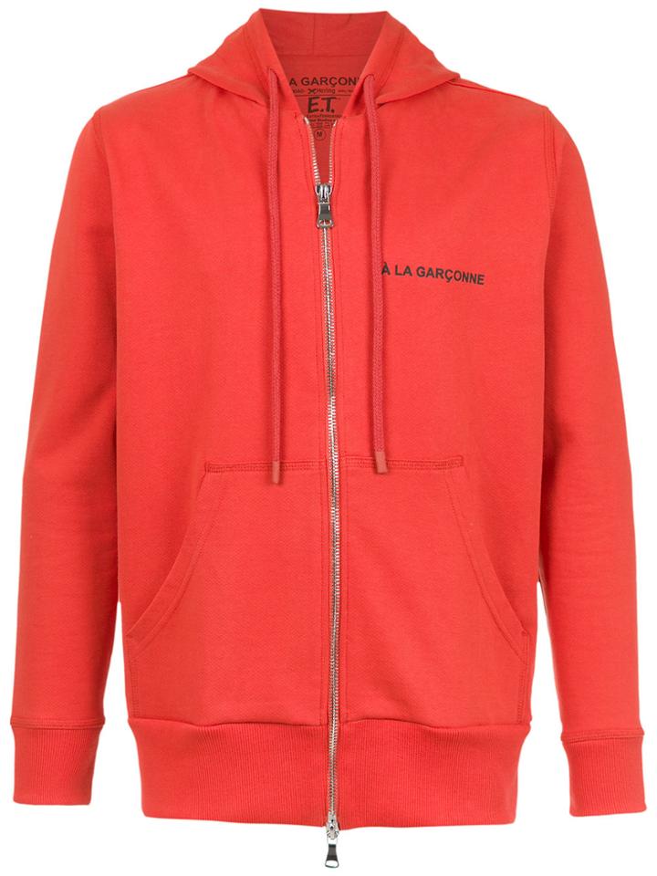 À La Garçonne Logo Print Hoodie - Red