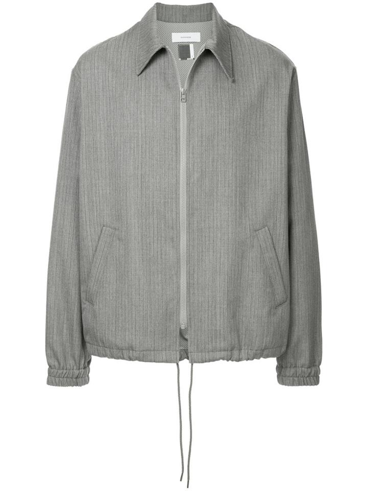 Facetasm Striped Boxy Jacket - Grey