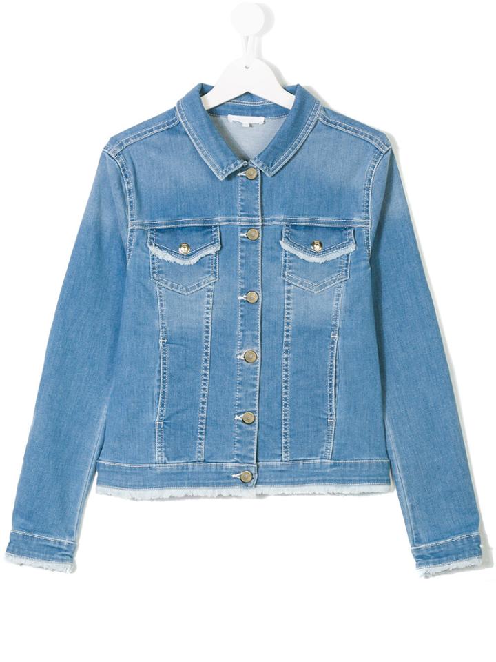 Chloé Kids Stretch Denim Jacket - Blue