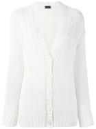 Ermanno Ermanno - Embroidered Cardigan - Women - Cotton/polyester - 42, White, Cotton/polyester