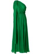Maria Lucia Hohan Draped One-shoulder Gown - Green