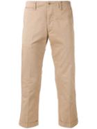 Visvim - Cropped Chinos - Men - Cotton - 4, Nude/neutrals, Cotton