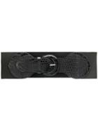 High By Claire Campbell Embossed Belt - Black