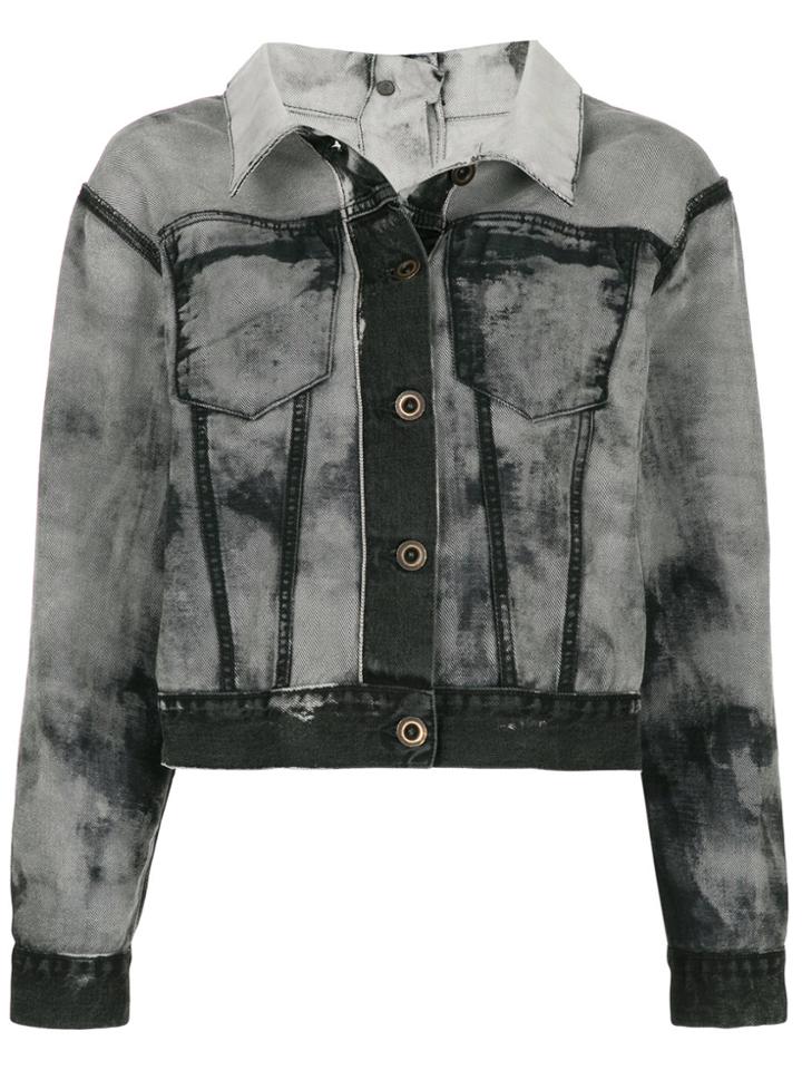 Unravel Project Inside Out Denim Jakcet - Black