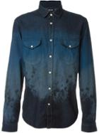 Just Cavalli Gradient Denim Shirt, Men's, Size: 52, Blue, Cotton