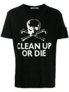 Katharine Hamnett London Printed 'clean Up Or Die' T-shirt - Black