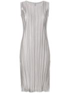 Pleats Please By Issey Miyake Pleated Fitted Dress - Grey