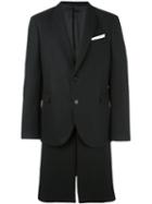 Neil Barrett Single Breasted Coat, Men's, Size: 54, Black, Polyamide/polyester/viscose/virgin Wool