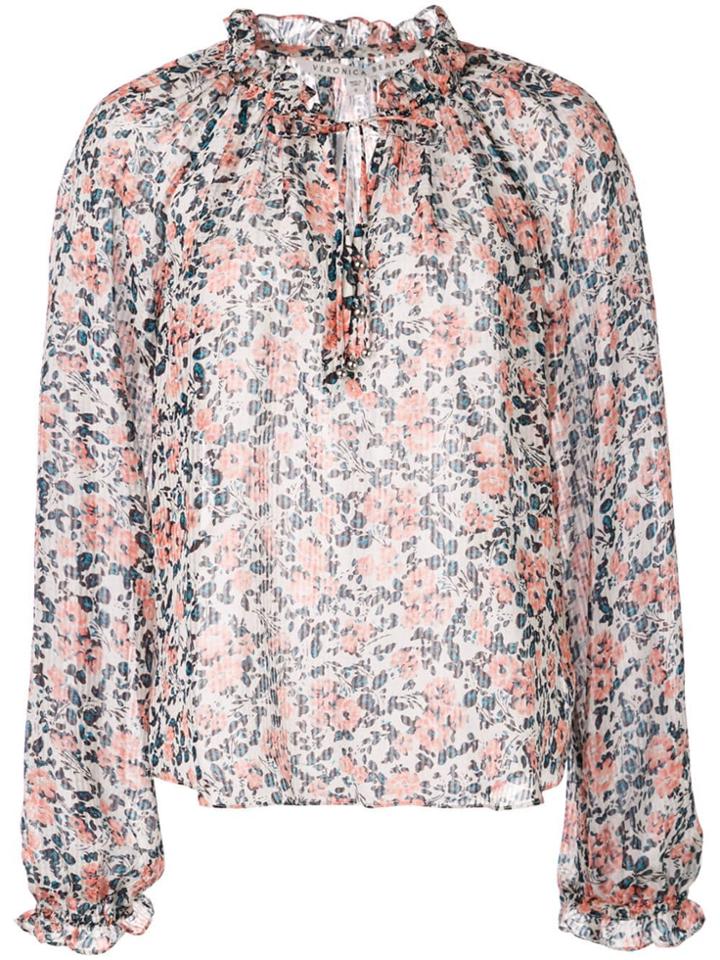 Veronica Beard Floral Printed Blouse - White