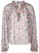 Veronica Beard Floral Printed Blouse - White