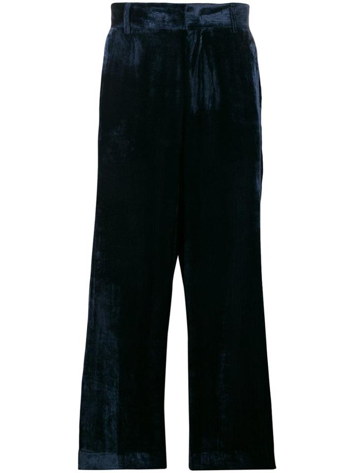 Sies Marjan Cropped Corduroy Trousers - Blue
