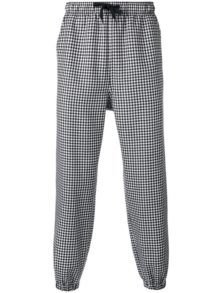 Alexander Wang Checked Trousers, Men's, Size: 44, Black, Cotton/polyester/wool