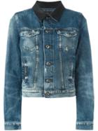 Diesel Contrasting Collar Denim Jacket