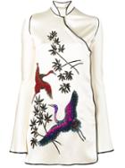 Attico - Elena Embellished Kimono Dress - Women - Silk/acetate/viscose/glass - 1, Women's, Nude/neutrals, Silk/acetate/viscose/glass