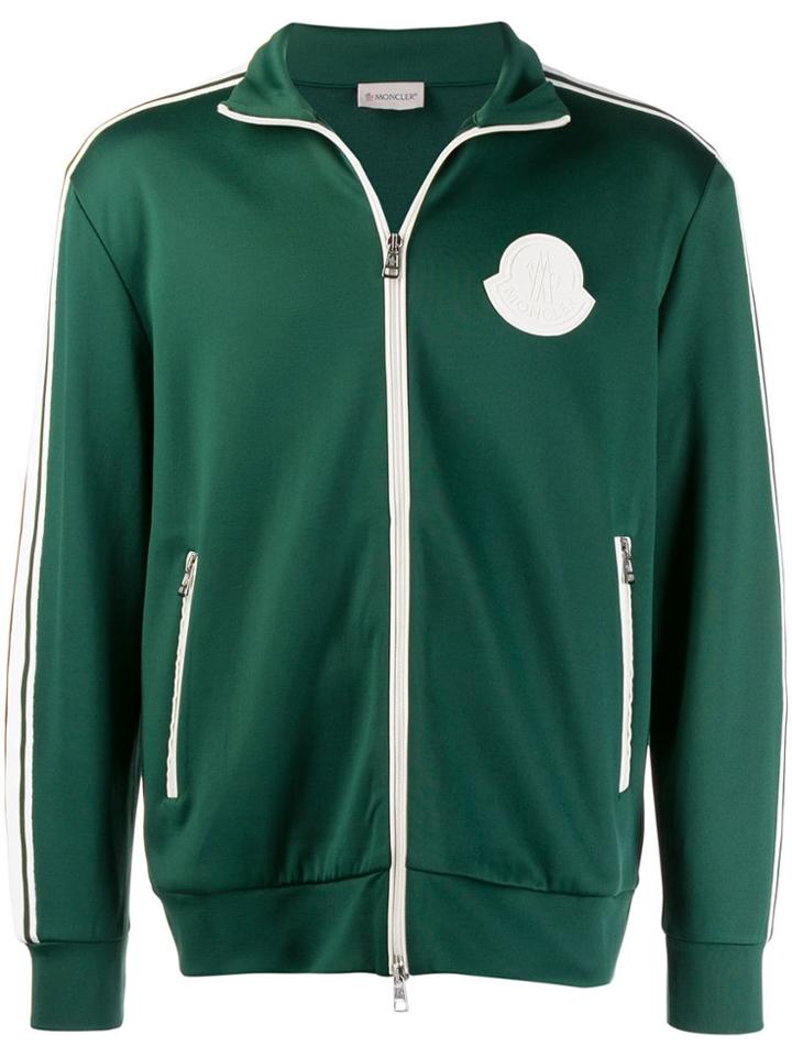 Moncler Logo Plaque Jacket - Green