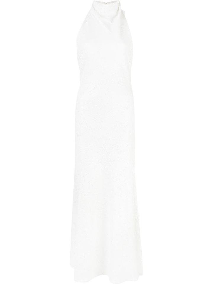 Ellery Textured Sequin Dress - White