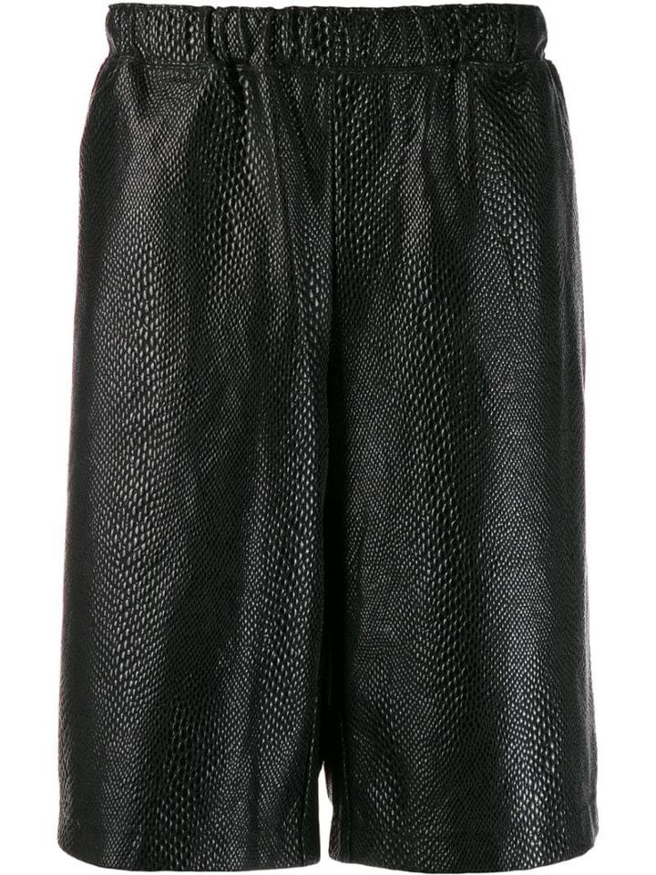 Comme Des Garçons Homme Plus Textured Track Shorts - Black