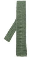 Tom Ford Crochet Square Edge Tie - Green