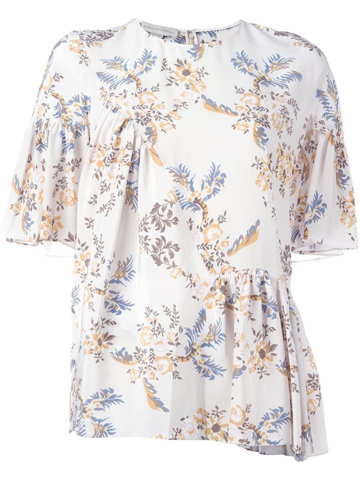 Stella Mccartney Floral Print Top, Women's, Size: 44, Nude/neutrals, Silk