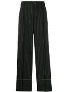 Magliano Striped Wide-leg Trousers - Black