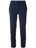 No21 - Cropped Trousers - Women - Acetate/silk - 44, Blue, Acetate/silk