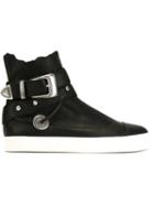 Giuseppe Zanotti Design Cheyenne Hi-tops, Men's, Size: 40, Black, Calf Suede/rubber/leather