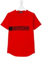 Dsquared2 Kids Logo Print T-shirt, Boy's, Size: 13 Yrs, Red