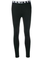 Dkny Elastic Logo Leggings - Black